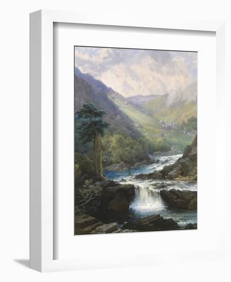 Romantic Landscape with Waterfall-George Beetholme-Framed Giclee Print