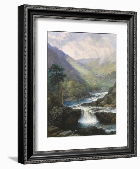 Romantic Landscape with Waterfall-George Beetholme-Framed Giclee Print