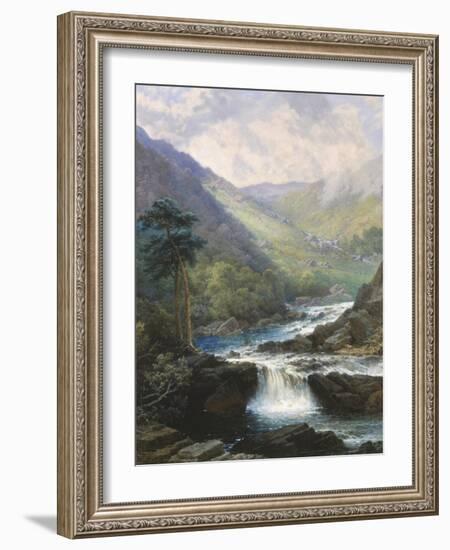 Romantic Landscape with Waterfall-George Beetholme-Framed Premium Giclee Print