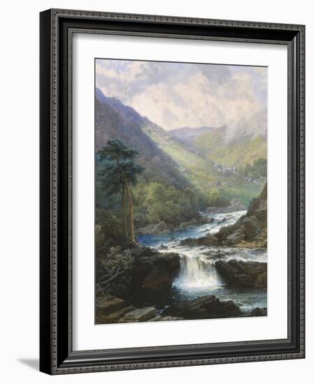 Romantic Landscape with Waterfall-George Beetholme-Framed Giclee Print