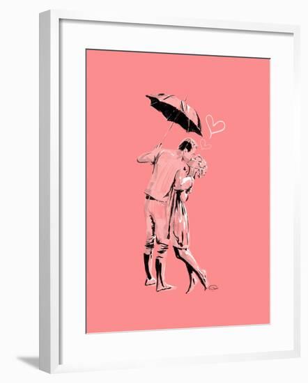 Romantic Love Pink-OnRei-Framed Art Print