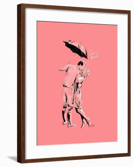 Romantic Love Pink-OnRei-Framed Art Print