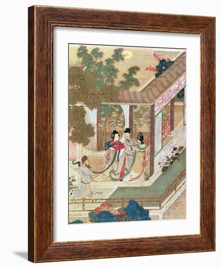 Romantic Meeting, Illustration from a Traditional Chinese Novel-null-Framed Giclee Print