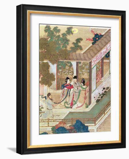 Romantic Meeting, Illustration from a Traditional Chinese Novel-null-Framed Giclee Print