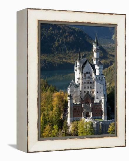 Romantic Neuschwanstein Castle and German Alps During Autumn, Southern Part of Romantic Road, Bavar-Richard Nebesky-Framed Premier Image Canvas