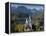 Romantic Neuschwanstein Castle and German Alps in Autumn, Southern Part of Romantic Road, Bavaria,-Richard Nebesky-Framed Premier Image Canvas