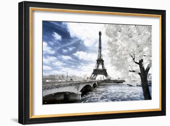 Romantic Paris - In the Style of Oil Painting-Philippe Hugonnard-Framed Giclee Print