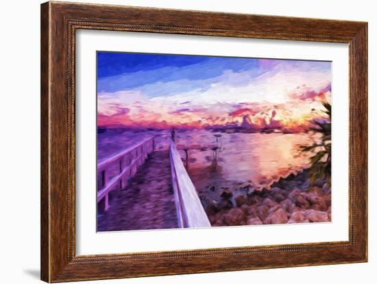 Romantic Pontoon III - In the Style of Oil Painting-Philippe Hugonnard-Framed Giclee Print