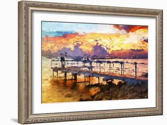 Romantic Pontoon - In the Style of Oil Painting-Philippe Hugonnard-Framed Giclee Print