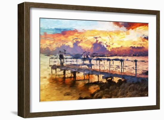 Romantic Pontoon - In the Style of Oil Painting-Philippe Hugonnard-Framed Giclee Print