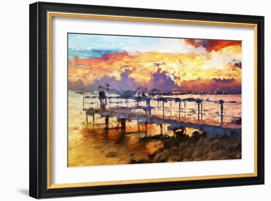 Romantic Pontoon - In the Style of Oil Painting-Philippe Hugonnard-Framed Giclee Print