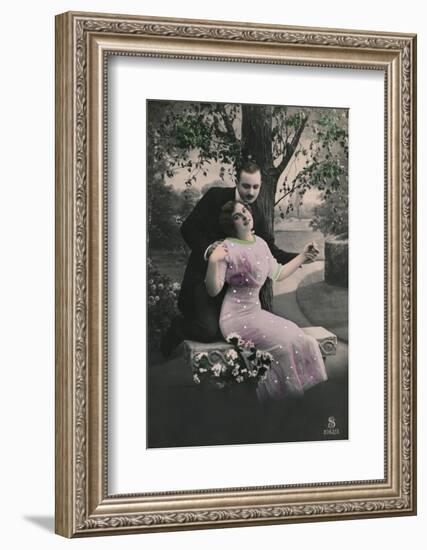 'Romantic postcard', c1910-Unknown-Framed Photographic Print