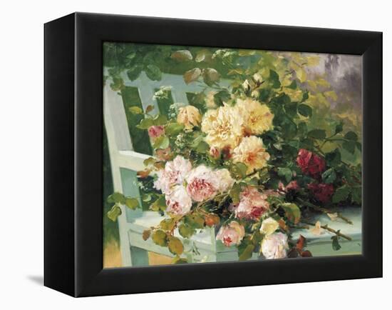 Romantic Roses-Eugene Henri Cauchois-Framed Premier Image Canvas