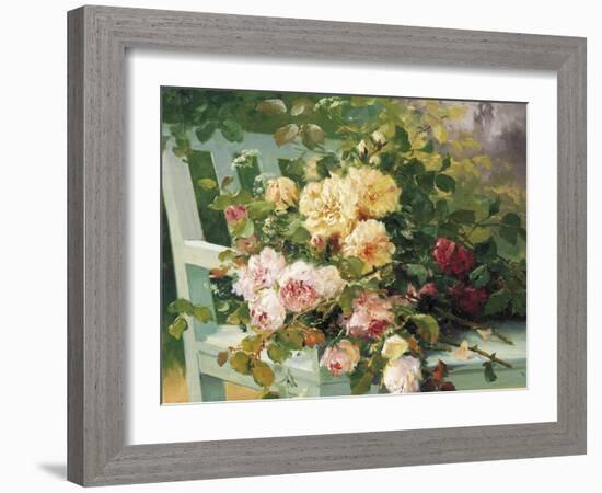 Romantic Roses-Eugene Henri Cauchois-Framed Giclee Print