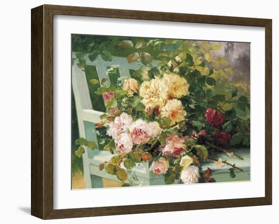 Romantic Roses-Eugene Henri Cauchois-Framed Giclee Print