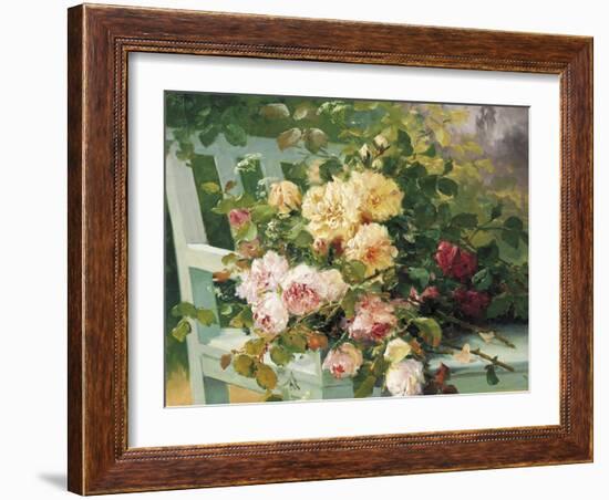 Romantic Roses-Eugene Henri Cauchois-Framed Giclee Print