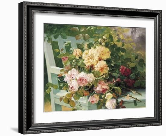 Romantic Roses-Eugene Henri Cauchois-Framed Giclee Print