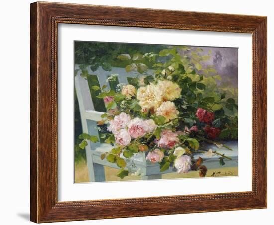 Romantic Roses-Eugene Henri Cauchois-Framed Giclee Print