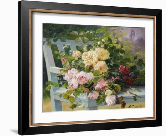 Romantic Roses-Eugene Henri Cauchois-Framed Giclee Print