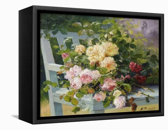 Romantic Roses-Eugene Henri Cauchois-Framed Premier Image Canvas