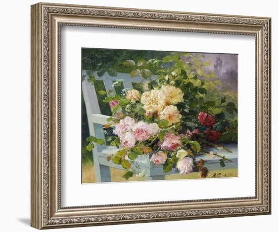Romantic Roses-Eugene Henri Cauchois-Framed Giclee Print