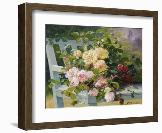 Romantic Roses-Eugene Henri Cauchois-Framed Giclee Print