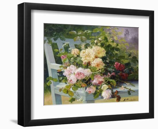 Romantic Roses-Eugene Henri Cauchois-Framed Giclee Print