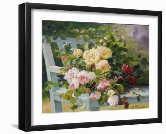 Romantic Roses-Eugene Henri Cauchois-Framed Premium Giclee Print