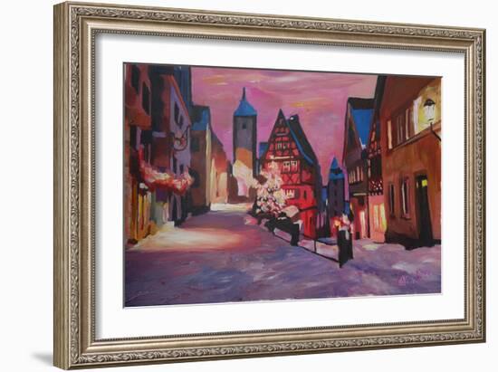 Romantic Rothenburg Tauber Germany Winter Dream La-Markus Bleichner-Framed Art Print