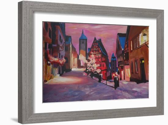 Romantic Rothenburg Tauber Germany Winter Dream La-Markus Bleichner-Framed Art Print