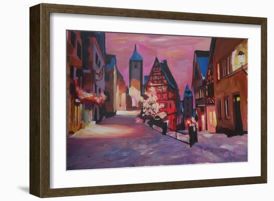 Romantic Rothenburg Tauber Germany Winter Dream La-Markus Bleichner-Framed Art Print