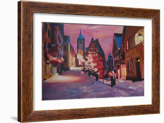 Romantic Rothenburg Tauber Germany Winter Dream La-Markus Bleichner-Framed Art Print