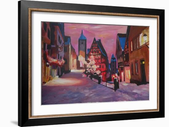 Romantic Rothenburg Tauber Germany Winter Dream La-Markus Bleichner-Framed Art Print