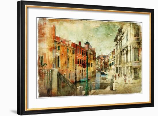 Romantic Venice - Artwork In Painting Style-Maugli-l-Framed Art Print