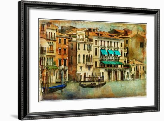 Romantic Venice - Artwork In Painting Style-Maugli-l-Framed Art Print