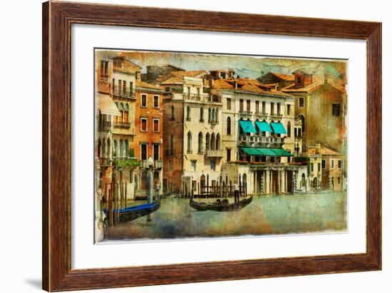 Romantic Venice - Artwork In Painting Style-Maugli-l-Framed Art Print