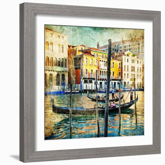 Romantic Venice - Artwork In Painting Style-Maugli-l-Framed Art Print