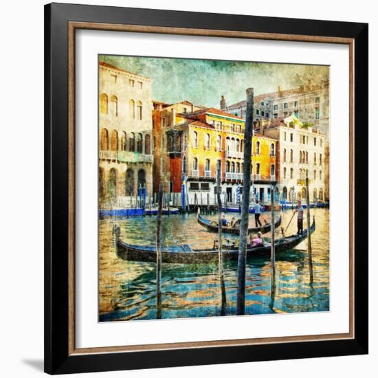 Romantic Venice - Artwork In Painting Style-Maugli-l-Framed Art Print