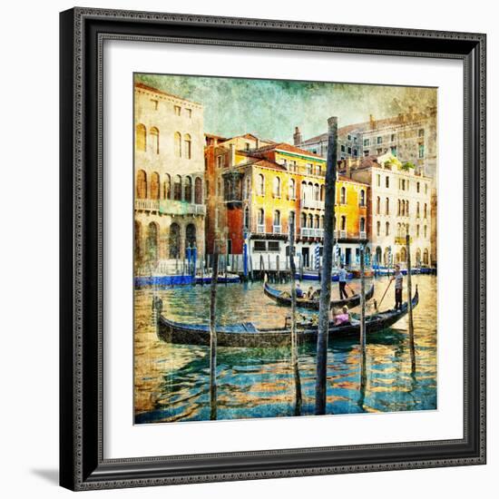 Romantic Venice - Artwork In Painting Style-Maugli-l-Framed Art Print