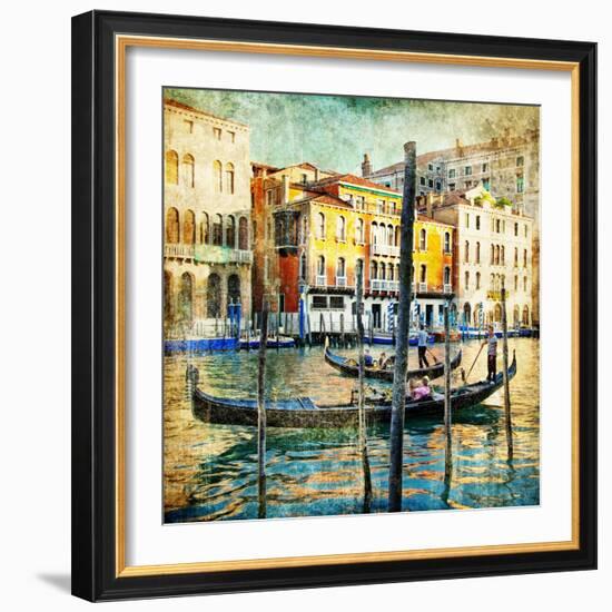 Romantic Venice - Artwork In Painting Style-Maugli-l-Framed Art Print