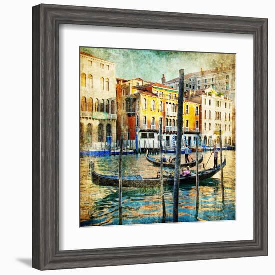 Romantic Venice - Artwork In Painting Style-Maugli-l-Framed Art Print