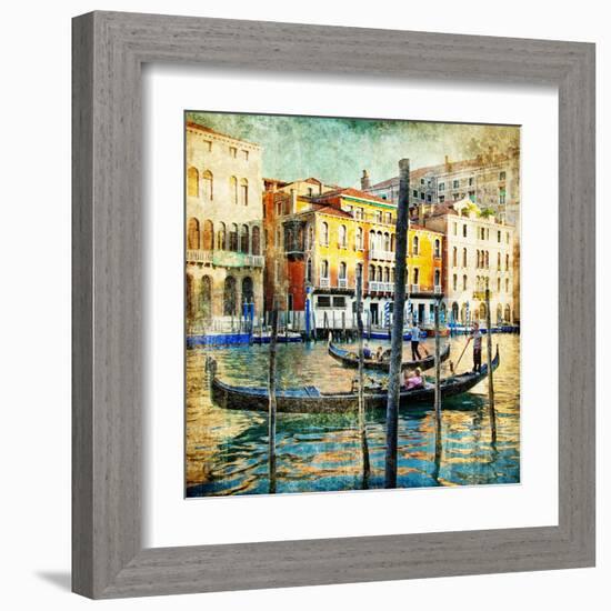 Romantic Venice - Artwork In Painting Style-Maugli-l-Framed Art Print