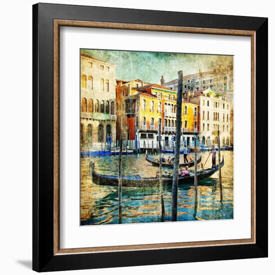 Romantic Venice - Artwork In Painting Style-Maugli-l-Framed Art Print