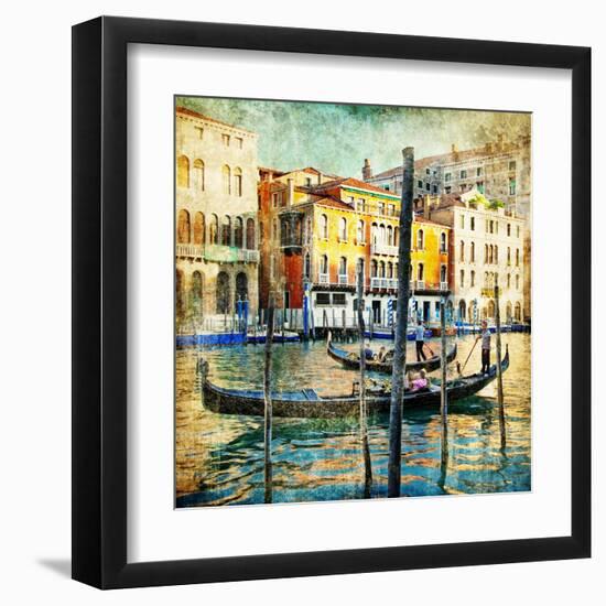 Romantic Venice - Artwork In Painting Style-Maugli-l-Framed Art Print