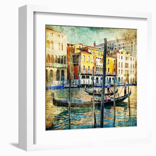 Romantic Venice - Artwork In Painting Style-Maugli-l-Framed Art Print