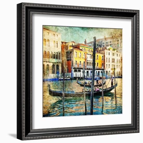 Romantic Venice - Artwork In Painting Style-Maugli-l-Framed Art Print