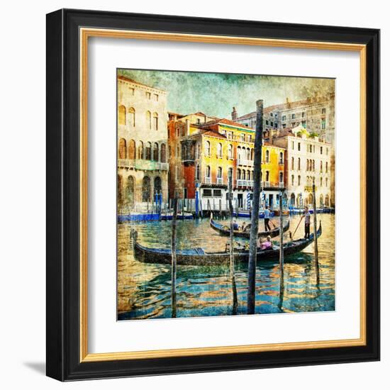 Romantic Venice - Artwork In Painting Style-Maugli-l-Framed Art Print