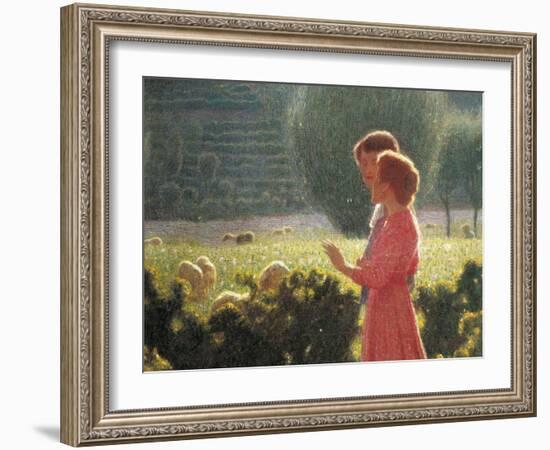 Romantic Walk, 1901-1902-Giuseppe Pellizza da Volpedo-Framed Giclee Print