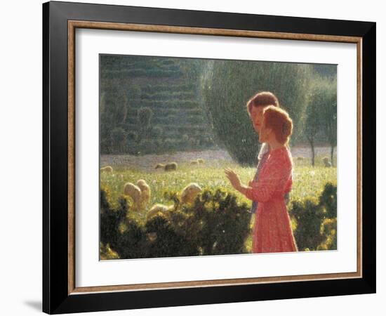 Romantic Walk, 1901-1902-Giuseppe Pellizza da Volpedo-Framed Giclee Print