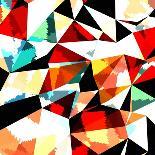 Abstract Background with Triangles and Colorful Geometric Shapes. Texture Pattern for Covers, Banne-Romas_Photo-Framed Art Print